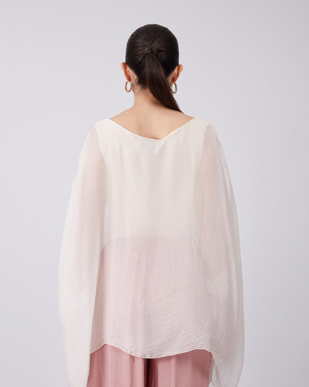 Cream Blouse Wide Sleeves