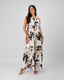 Cream Jumpsuit Black Flowers