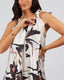 Cream Jumpsuit Black Flowers
