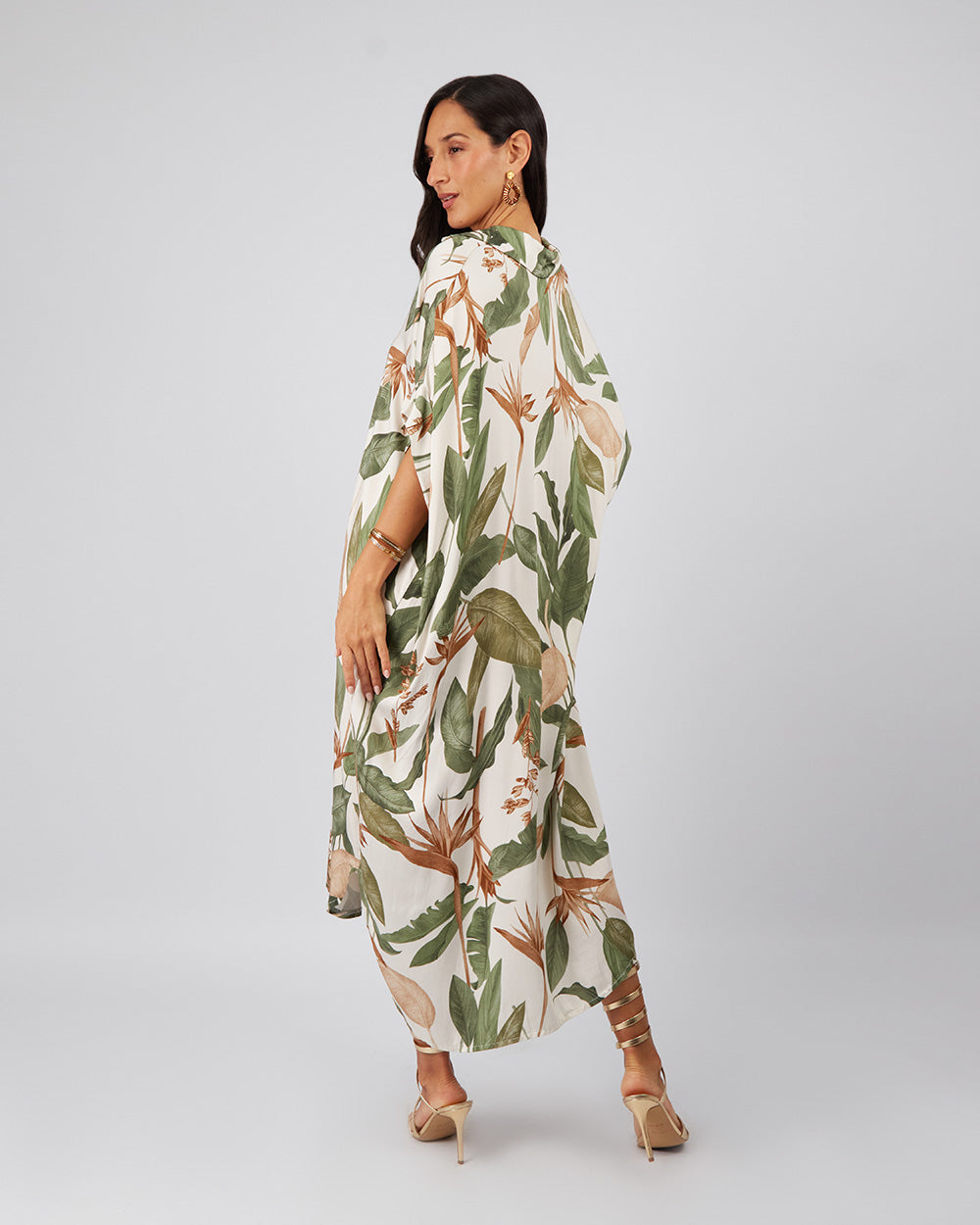 Cream Floral Shirt Dress