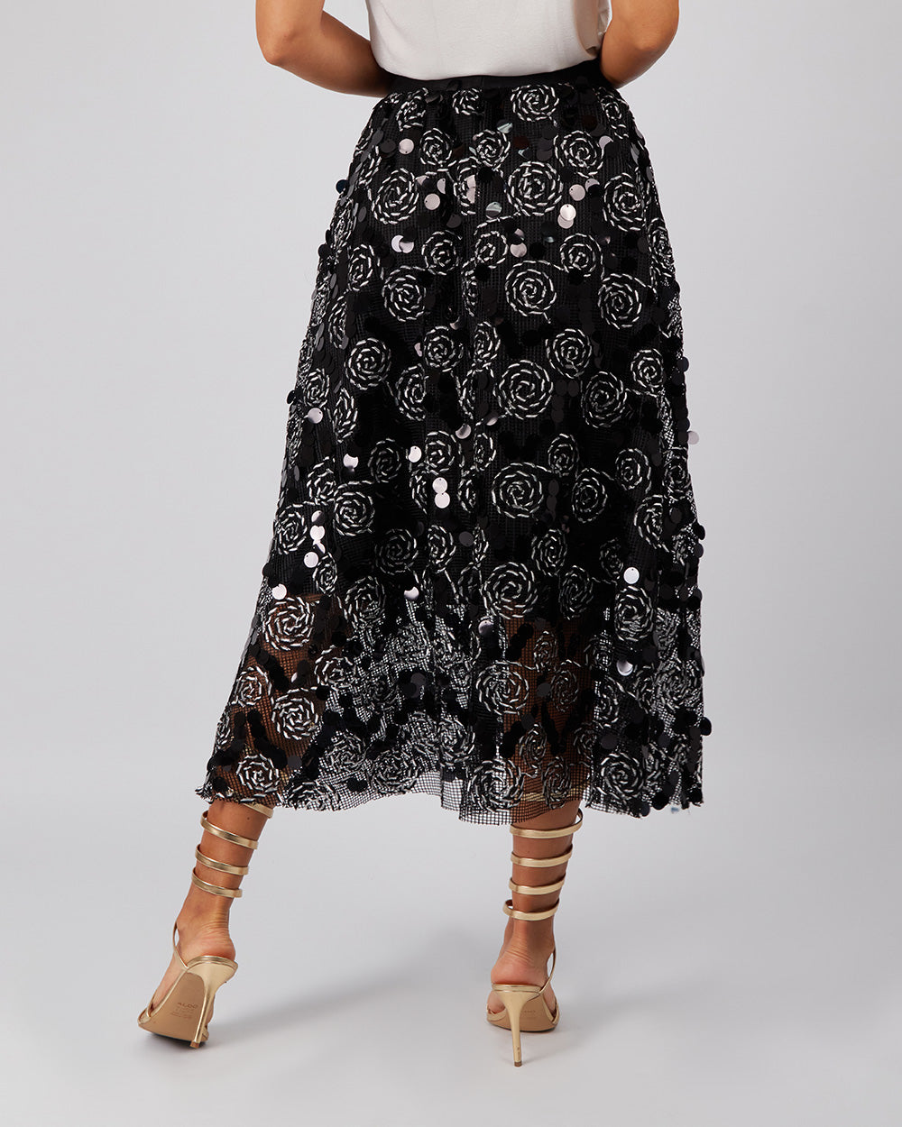 Black Sequined Skirt