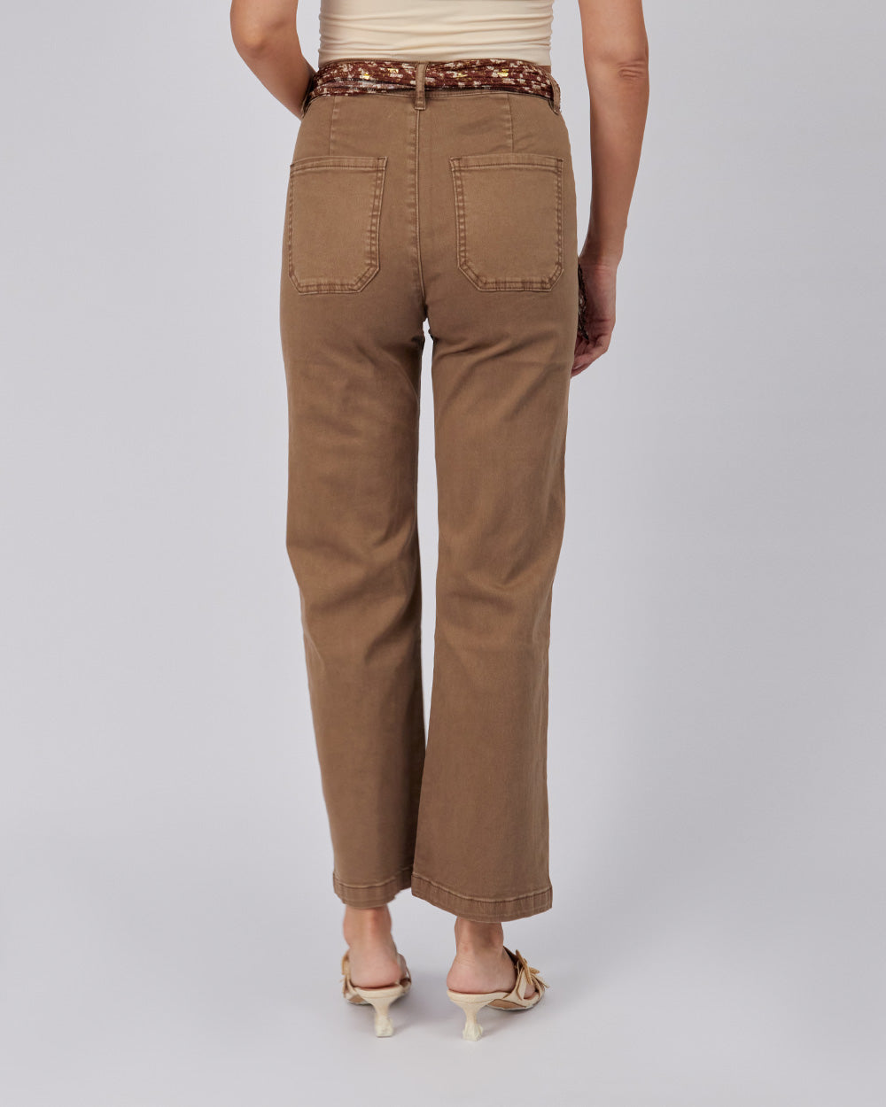 Cocoa Denim Pants Fabric Belt