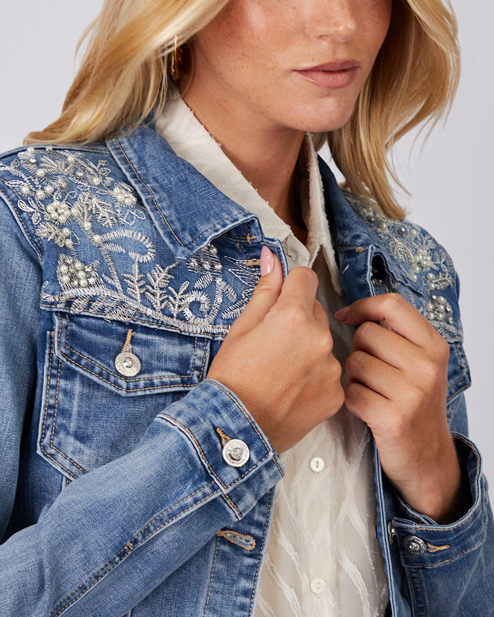 Blue Denim Jacket Sparkles