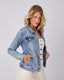 Light Blue Denim Mandala Jacket