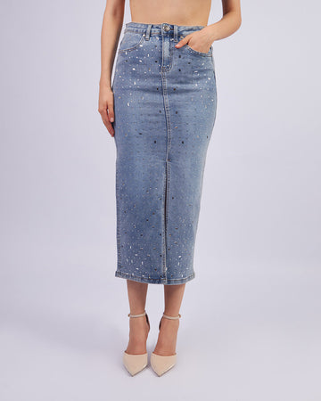 Light Blue Shine Skirt