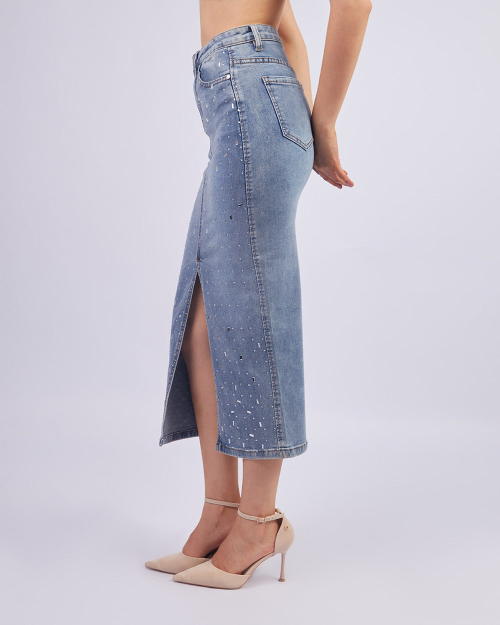 Light Blue Shine Skirt