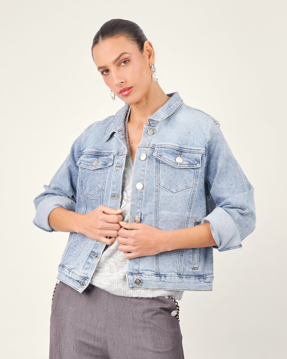 Light Blue Washed Denim Jacket