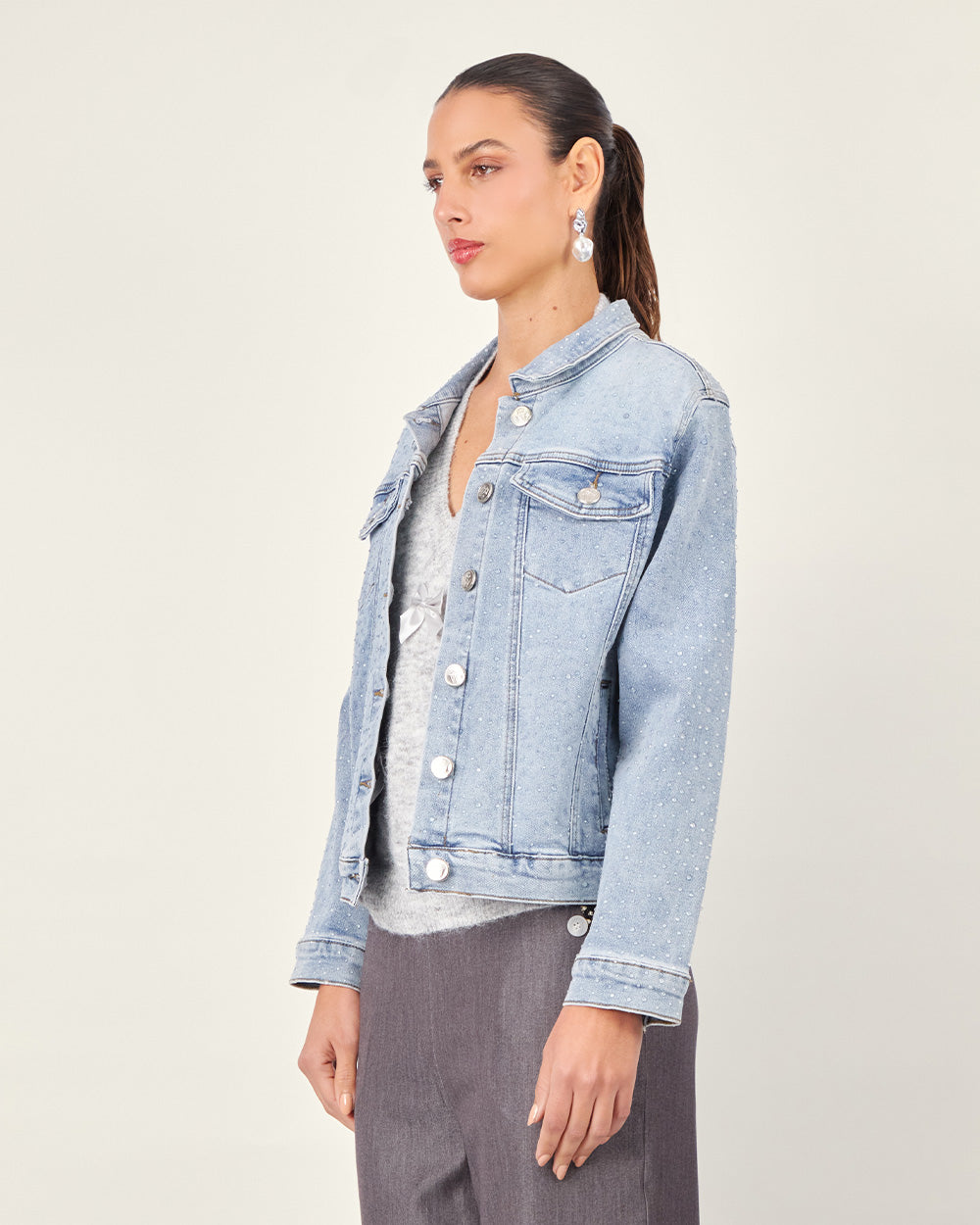 Light Blue Washed Denim Jacket
