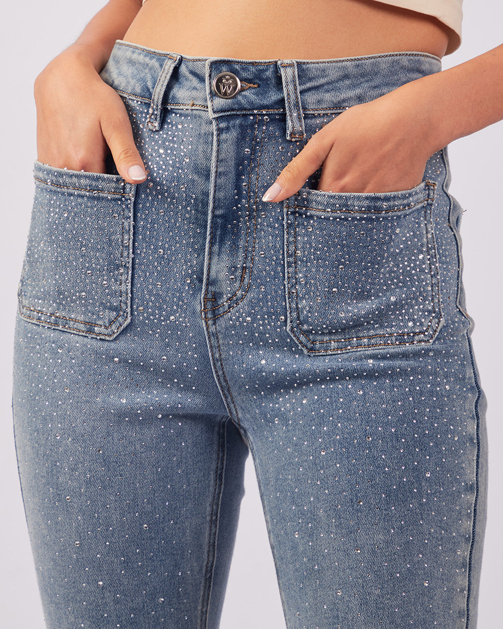 Sparkle Straight Jeans
