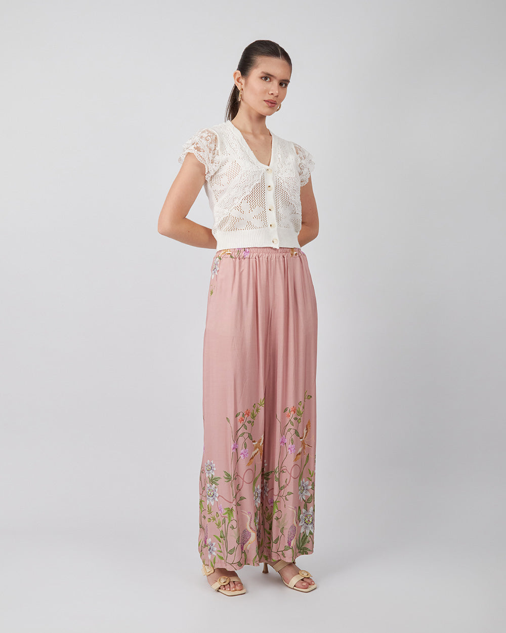 Knitted And Lace Top