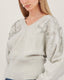 Taupe Knitted Sweater With Appliqué