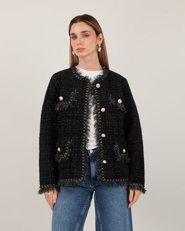 Black Gold Tweed Jacket