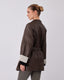 Brown Vegan Leather Coat