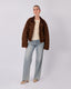 Sand Suede Bomber Jacket