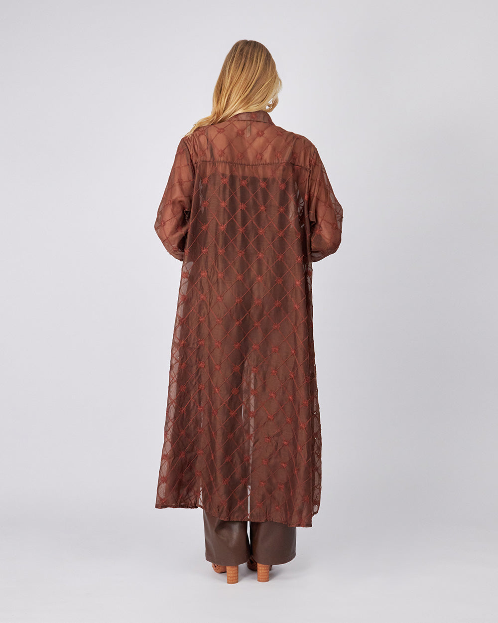Brown Shirt Dress Rhinestones