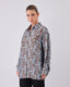 Brown And Light Blue Blouse Sparkle