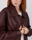 Burgundy Jacket Shirt Collar