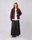 Burgundy Jacket Shirt Collar