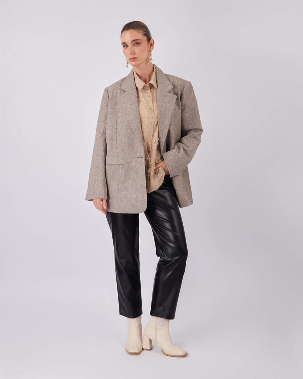 Taupe Blazer Full Sparkle