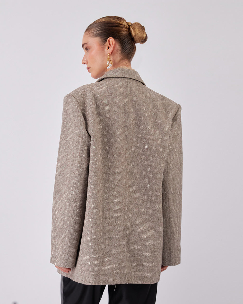 Taupe Blazer Full Sparkle