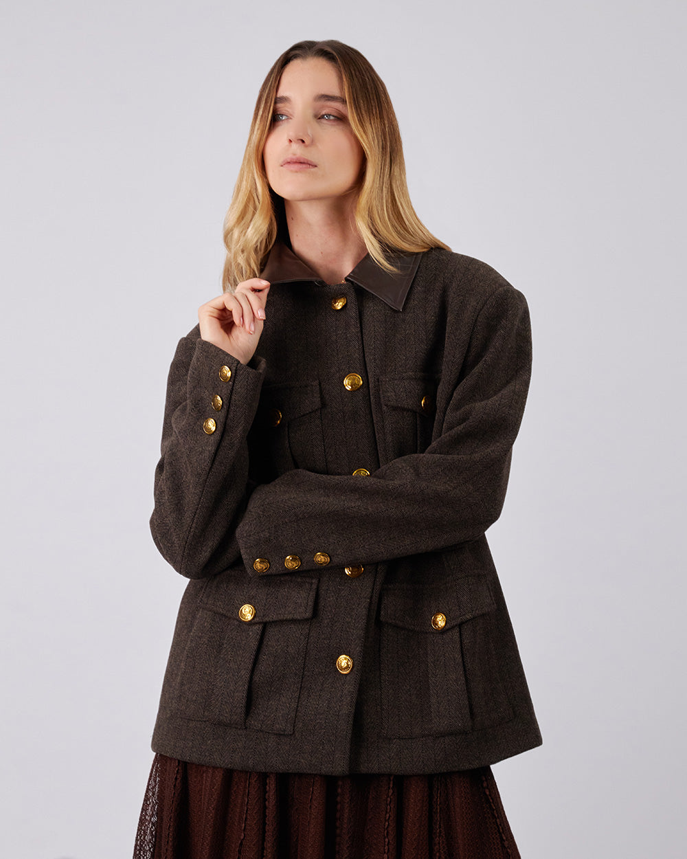 Brown Jacket Large Pockets