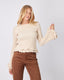 Cream Knit Sweater Waves