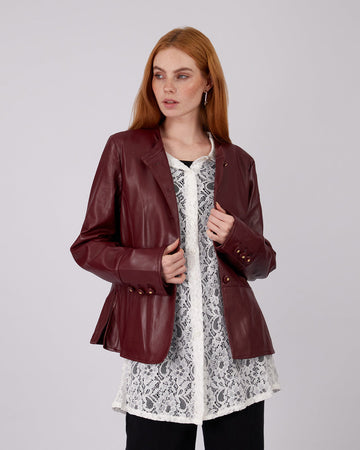Burgundi Jacket Side Opening
