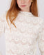 White Lace Blouse High Neck
