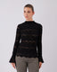 Black Suede Lace Blouse