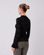 Black Suede Lace Blouse