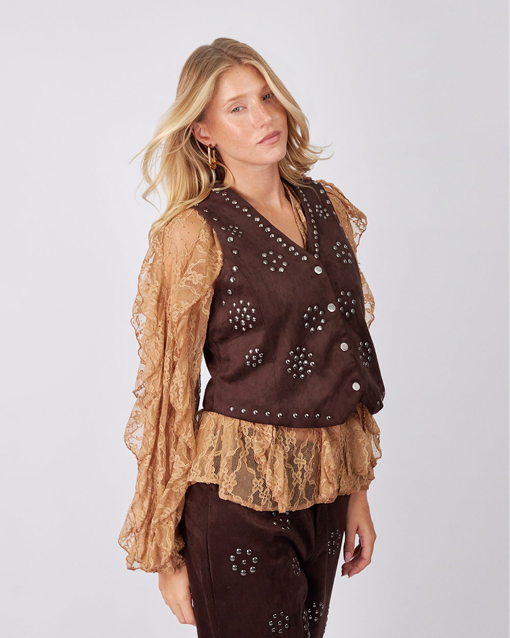 Chocolate Vest Studs