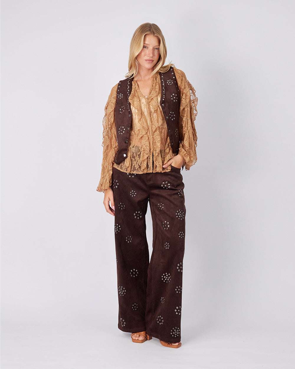 Chocolate Pants Studs
