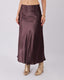 Burgundy Silk Skirt
