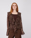 Brown Translucent Blouse