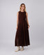 Brown Brocade Dress