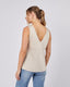 Beige Blouse Gold Brooches