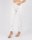 White Denim Pants With Sparkle Figures
