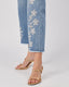 Light Blue Flower Denim Pants