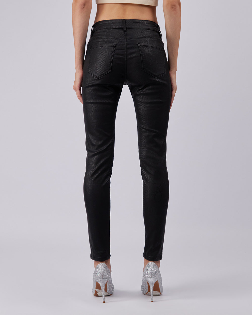 Black Snake Print Pants