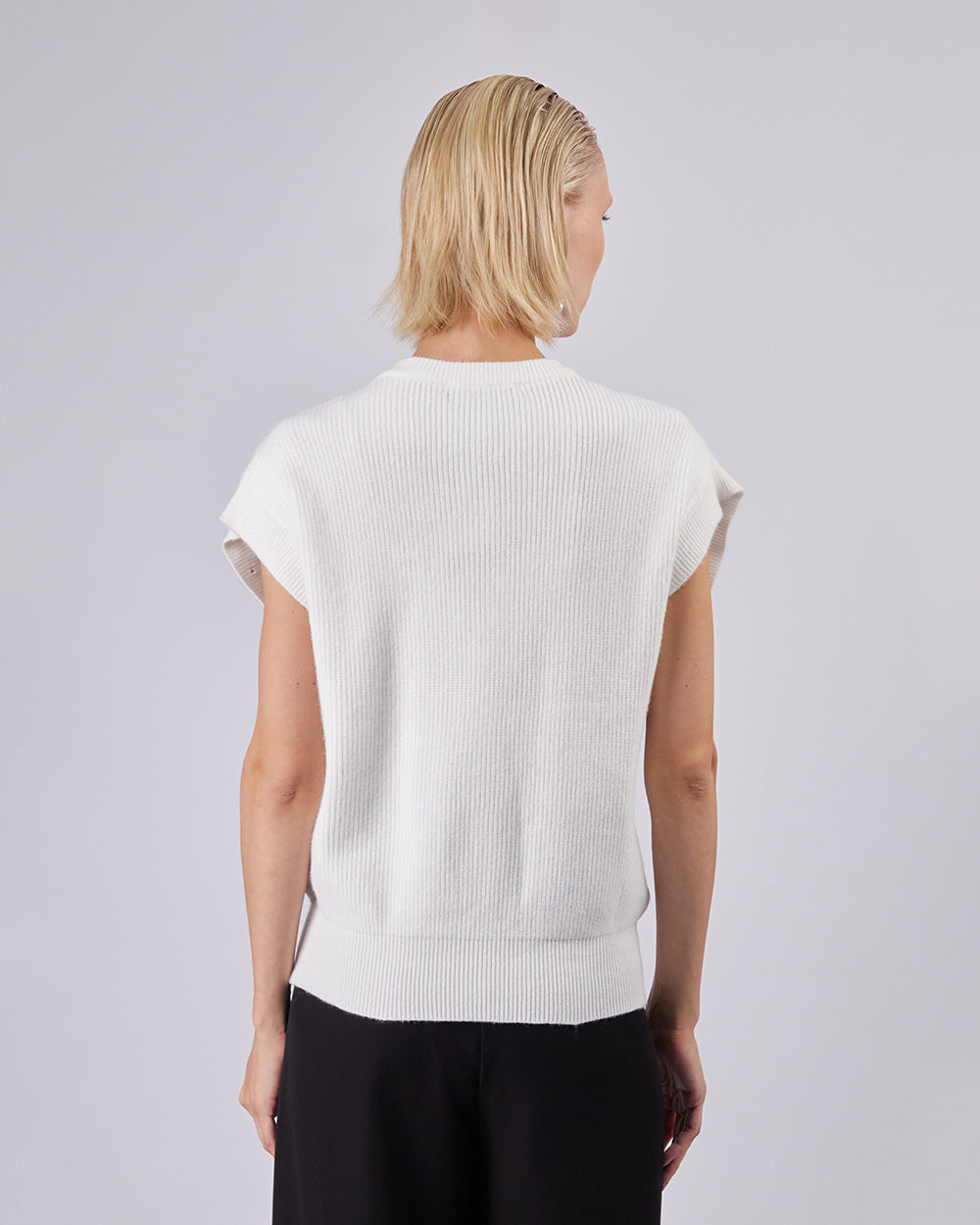 White Sweater With 3D Flowers