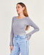 Gray boatneck sweater