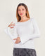Ivory boatneck sweater