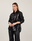 Black Sequin Tulle Shirt