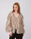 Cream Blouse Brown Polka Dots