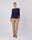 Blue Long-Sleeved Blouse