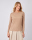Beige Blouse Keyhole Neck