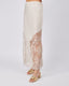 Beige Silk Skirt Lace