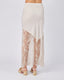 Beige Silk Skirt Lace