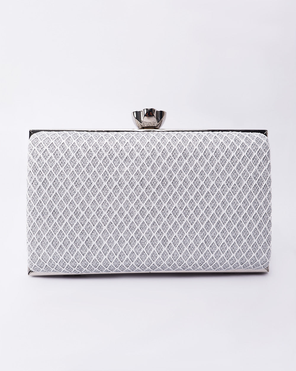Silver night clutch
