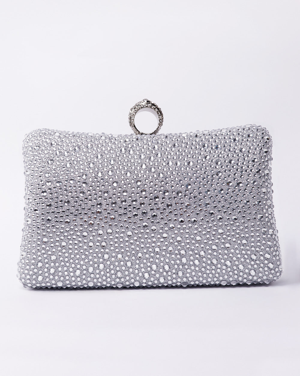 Silver night clutch